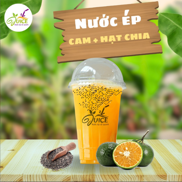 ảnh cho bài viết này về nước ép cam hạt chia