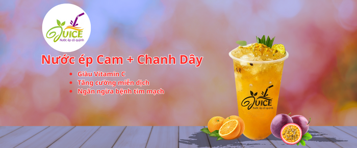 ảnh đại diện cho bài viết này về nước ép hỗn hợp cam chanh dây